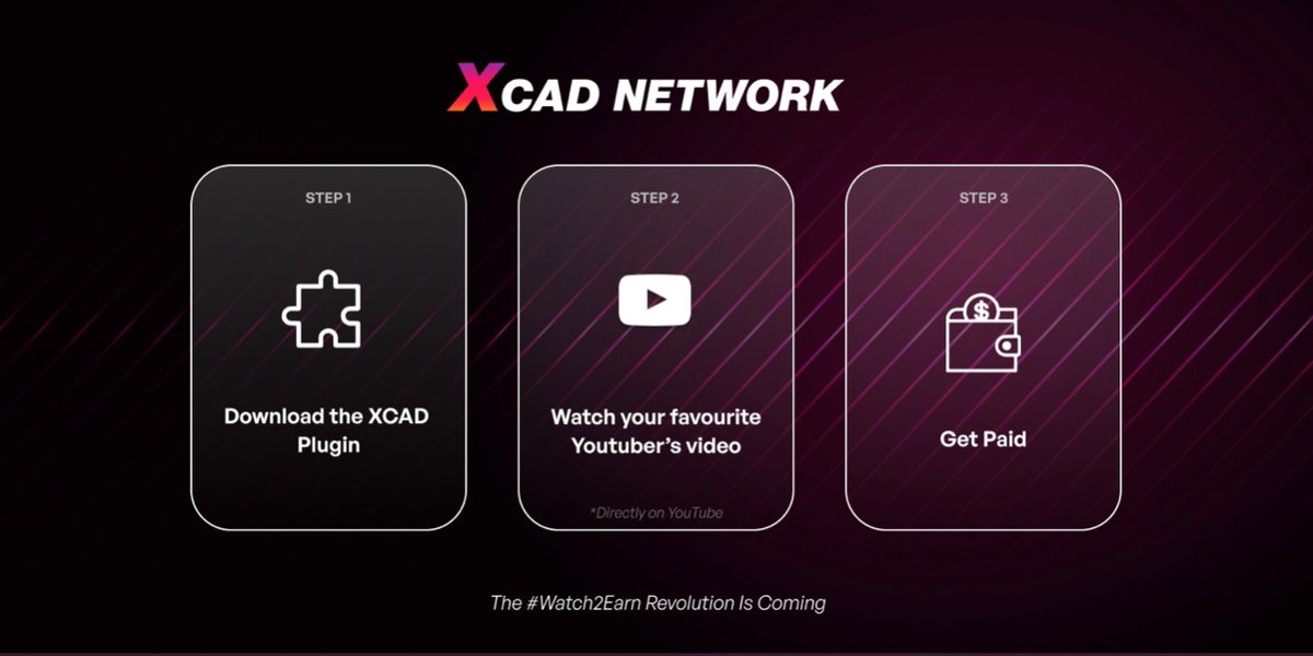 This month for the 1st time ever you will be able to earn money by watching YouTube via <a href="/XcademyOfficial/">XCAD Network</a> 

1) Download our Chrome Plug-In tinyurl.com/DSFF3F

2) Grab an access code via our Telegram t.me/xcademy

3) Start earning

Backed by Mr Beast &amp; KSI
$BNB $VRA