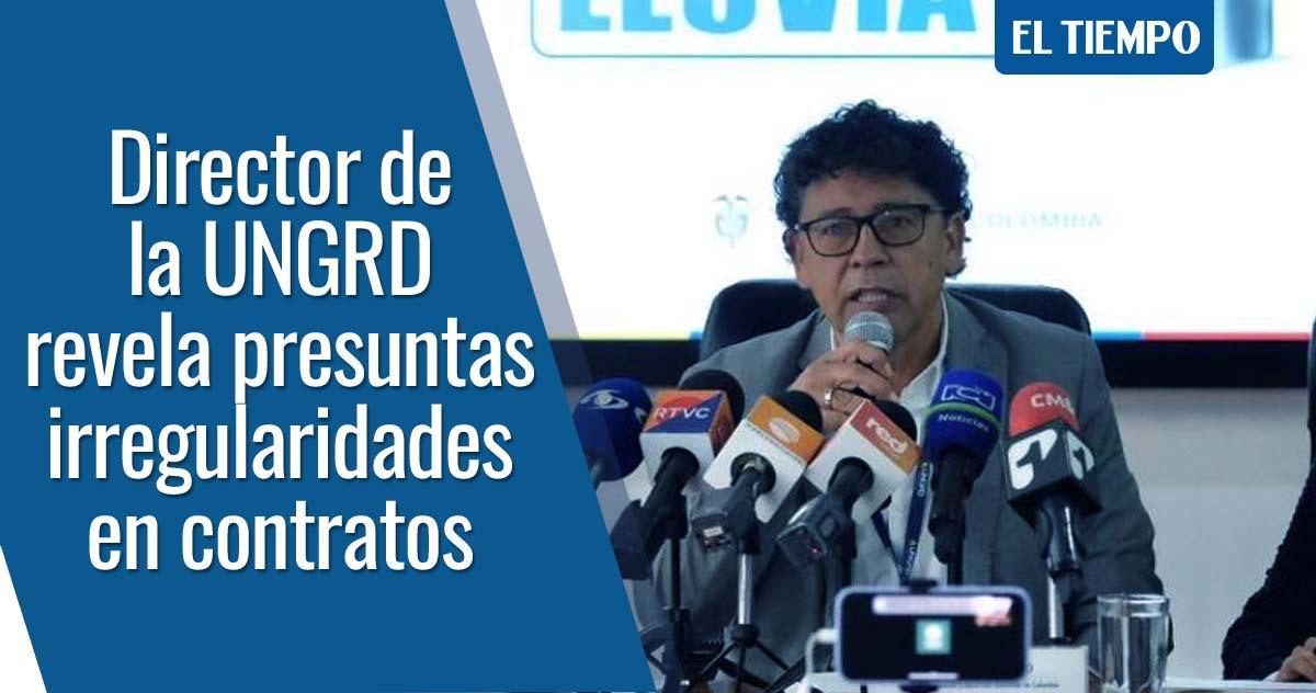 ELTIEMPO's tweet photo. 🔴 El director de la Unidad Nacional de Gestión de Riesgos y Desastres anunció hallazgos de presuntas irregularidades en la contratación de la entidad, que incluyen concentración de contratos, así como contratación sin soportes financieros. → https://t.co/bgioV4wCAJ https://t.co/hNyA3IfFem