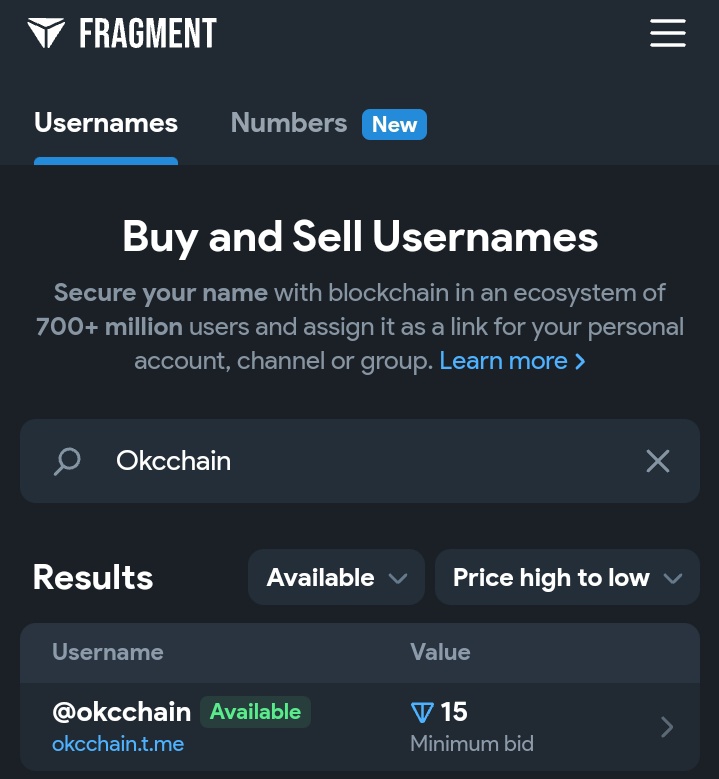 floweridns's tweet photo. My usernames available on Fragment.
https://t.co/22nNIBFTeQ
#fragment #toncoin #telegram #ton #getgems #OKX #OKEx #okcchain #OKXWallet #OKXChain #okxweb3 #OKXAMA https://t.co/bNqRqyzlma