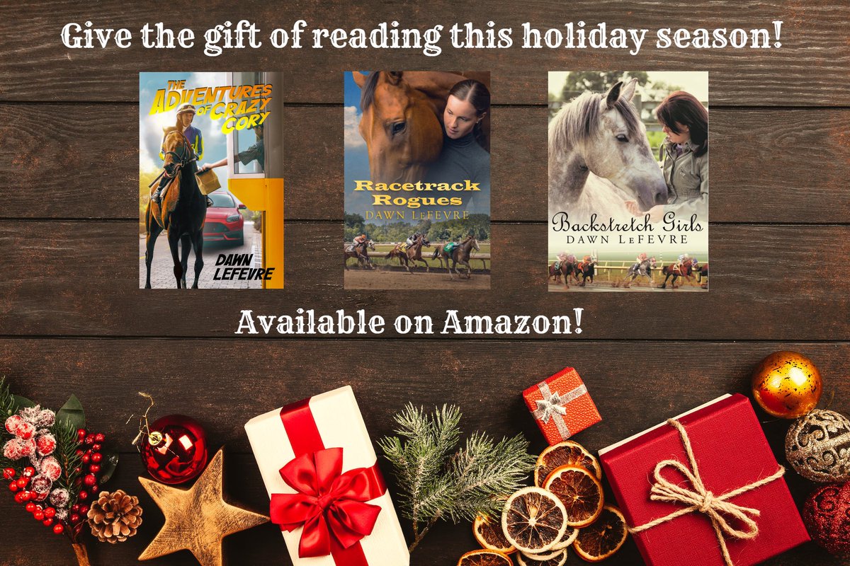 @jd_stephans #holiday #giftideas for the #horselover & #HorseRacing fan - #books!
#WritingCommunity #horse #horses #Christmas #Hanukkah #book #gift #booktwt #KindleUnlimited #HorseTales #holidays #fiction #Readers #Christmas #Wednesday 
amazon.com/Dawn-LeFevre/e…
