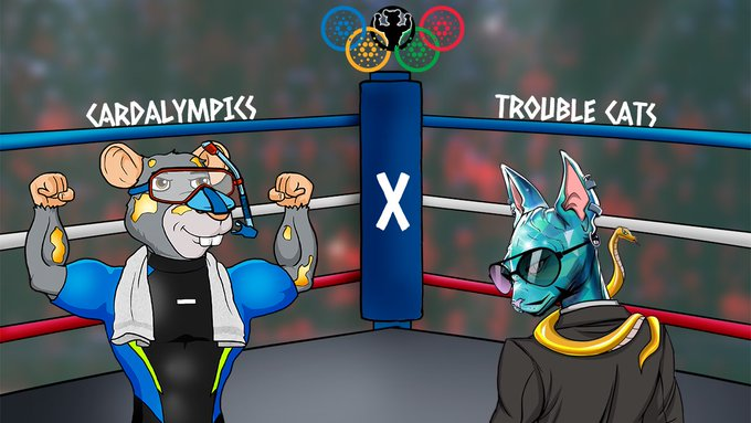 TroubleCatsCNFT's tweet photo. 🏆 #Giveaway 🏆
Atheletes are arriving to #CNFT 

🎁: 5x Cardatheletes roles for @cardalympics

Don't Forget ⬇️
✅ Follow @cardalympics &amp; @TroubleCatsCNFT
✅- Like &amp; RT
✅- Tag 3 Friends

#CNFTGiveaway #CNFTs #CNFTCommunity #NFT #NFTGiveaways #NFTartist #CNFTCollection https://t.co/BWAGKCunF9