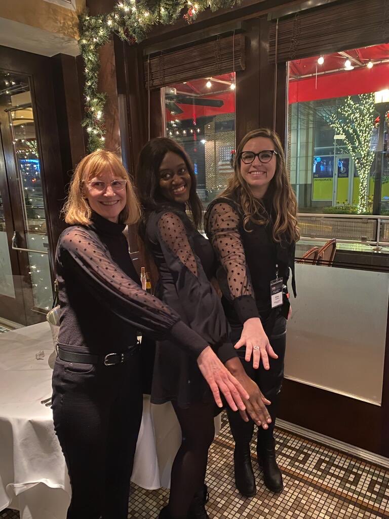 guyeakin's tweet image. apparently excellence in lipedema has a lewk.  ⁦@KelseyHCollins⁩ karen herbst and panela nono nankam!