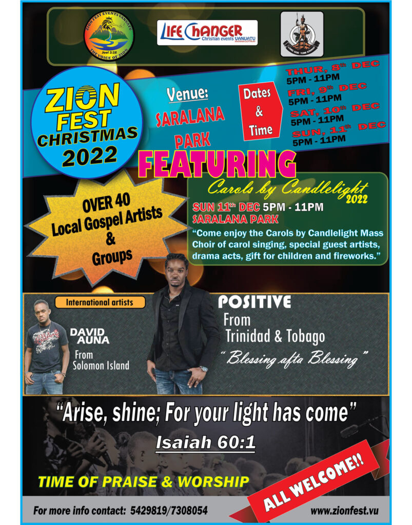 VanuatuTimes's tweet photo. ZionFest Christmas 2022 – Wotz On Vanuatu https://t.co/RYBkdDjQi6 https://t.co/fid4h5J79p