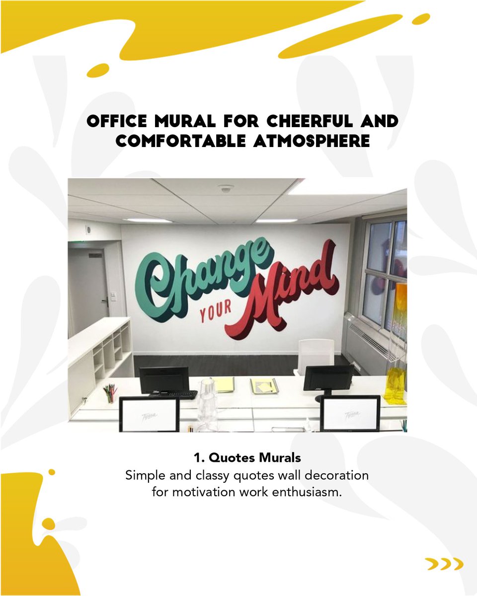 JogjaPainting's tweet photo. Hi Art People!
This mural can be an inspiration to fill the blank wall in your office. Don't forget to like, share, and follow us for the next art fun fact and other information from Jogja Painting!
#artfunfact #infoart #jogjapainting #artagency #muralindonesia https://t.co/qbwlbsGxU3