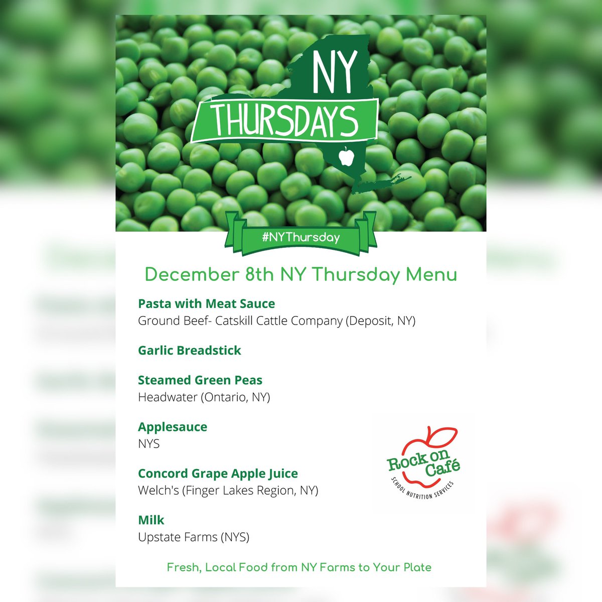 Our delicious #NYThursday this week🌱💚
 
@BinghamtonCSD @ChenangoForksSD @CVCSDWarriors @MECSDSpartans @HCSHORNETS @JohnsonCityCSD @UECSDTigers @Windsor_CSD @WhitneyPointCSD @OAUpdate @OACSDOperations @DepositCSDSupt @BroomeBOCES @BTBOCES_IP @DepositCSD