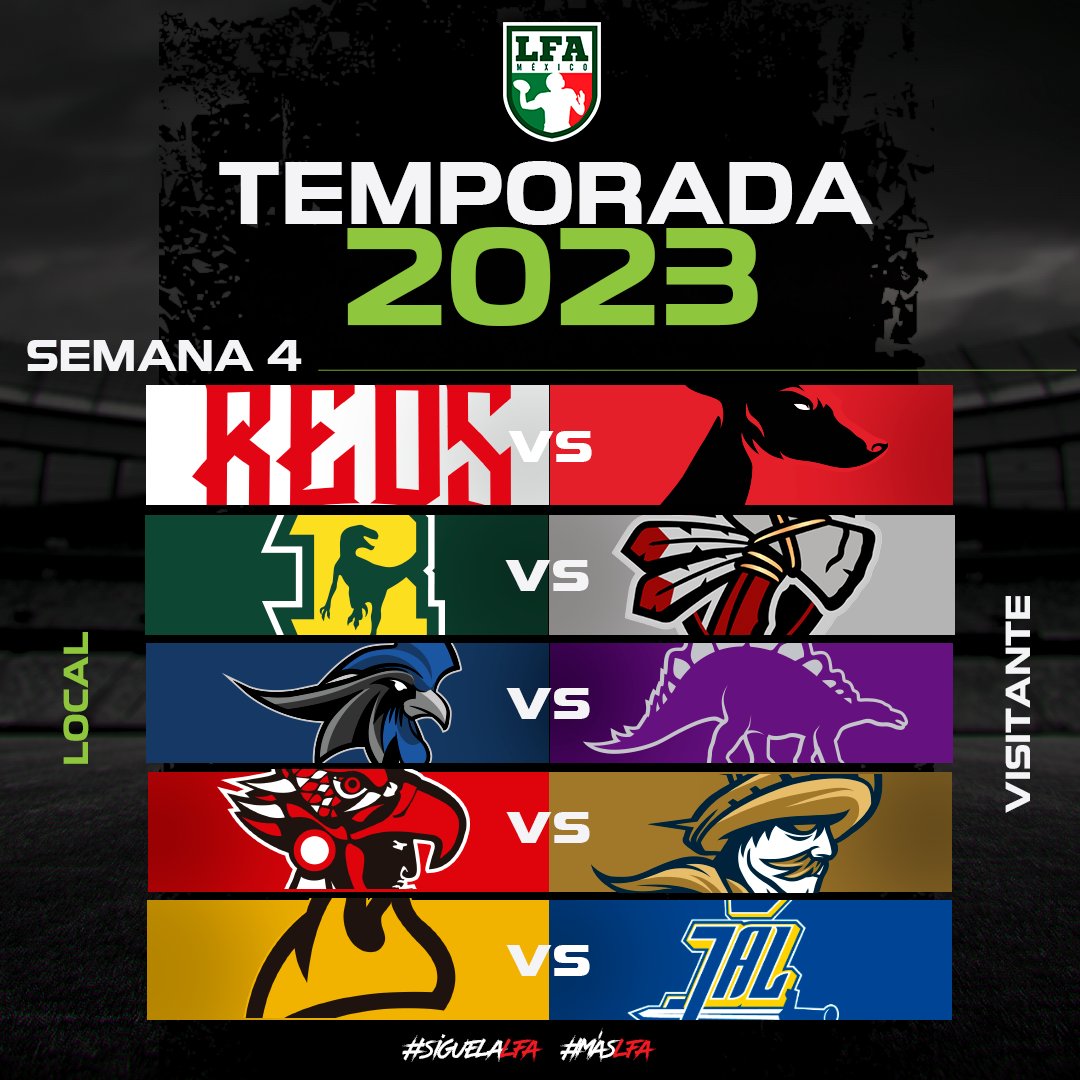 #AficiónLFA #LFANews
.
Con ustedes los juegos de las 10 semanas de la temporada 2023 de la LFA.

¡Se vienen más emociones, más equipos, más #LFA!
.
#SigueLaLFA #LFA2023 #MásLFA