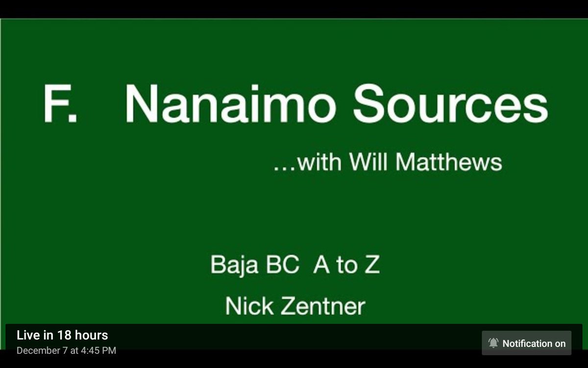 NeemTreeBark's tweet image. @GeologyNick
F. Nanaimo - Part 2 💚🌳 on Wednesday #SetReminder 
youtu.be/Zew8hjiVqYc