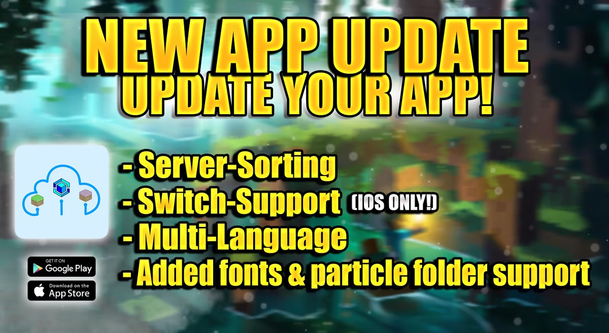 BedrockHubIO's tweet image. OUR APP BEDROCKCONNECT GOT A NEW BIG UPDATE! 📲 

Update our app now to take advantage of the new features!🪄

bedrockconnect.bedrockhub.io