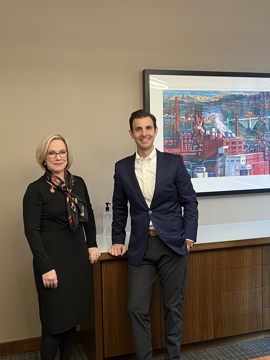 ChrisForPA's tweet photo. I sat down with @PGHtransit’s Katharine Kelleman this afternoon. I’m going to fight in Washington to bring home every resource I can to keep improving our transportation infrastructure. https://t.co/S9MvooBccn
