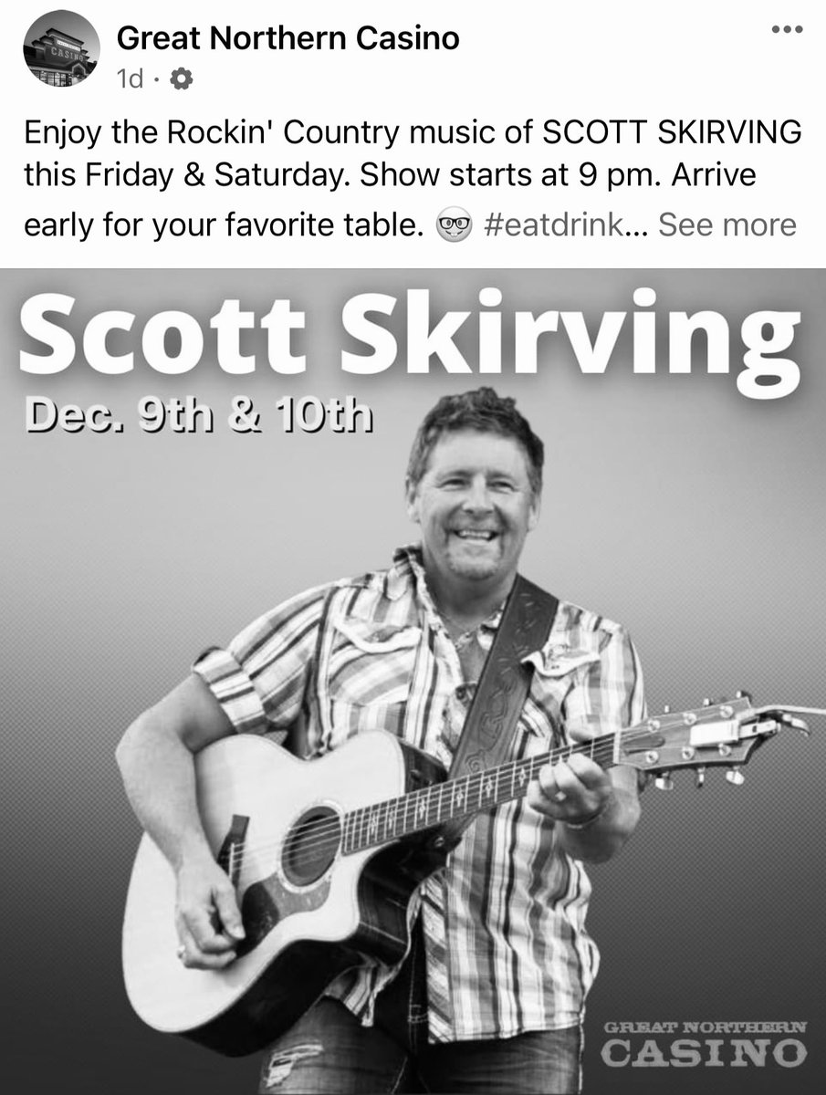 Looking forward to sharing the stage with my talented band mates Mark James Gibbs, Billy Boissonneault and Dano Laflamme😊🎶