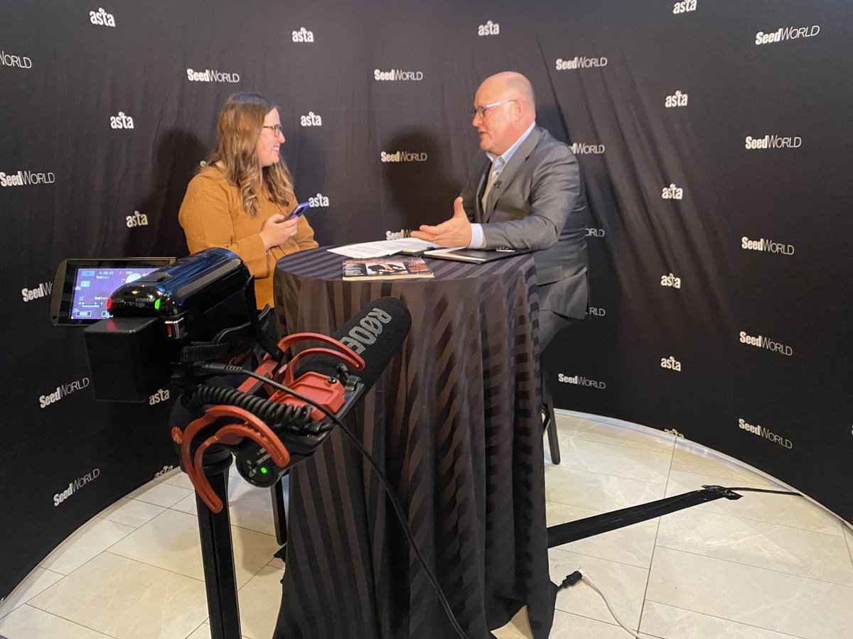 Final interview of the day at #ASTACSS with @SeedWorldMag and @corteva, talking about our licensing business with Tony Klemm. #cortevatraits #cortevagenetics @CortevaUS @Better_Seed