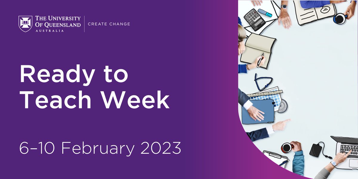uqITaLI's tweet photo. You can now register for some of our Ready to Teach Week sessions! #R2TeachWeek is a program of activities to help you prepare course materials for the upcoming semester: https://t.co/xdozBRI7Pj
@UQHealth @HASSUQ @UQ_Business @UQMedicine @UQscience @UQLaw @UQ_EAIT @UQ_Library https://t.co/9Bc2H5WmSz