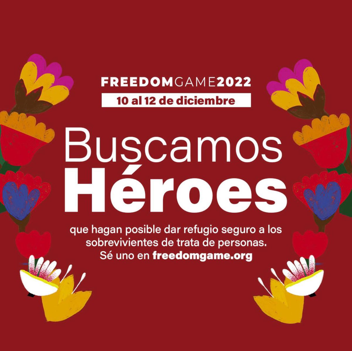 DoreFerriz's tweet photo. Buscamos héroes.
Dona y cambia la vida de una persona qué pasó por la trata.
#freedomgame2022 @Caminoacasafun1 https://t.co/KoQkIEsxf1