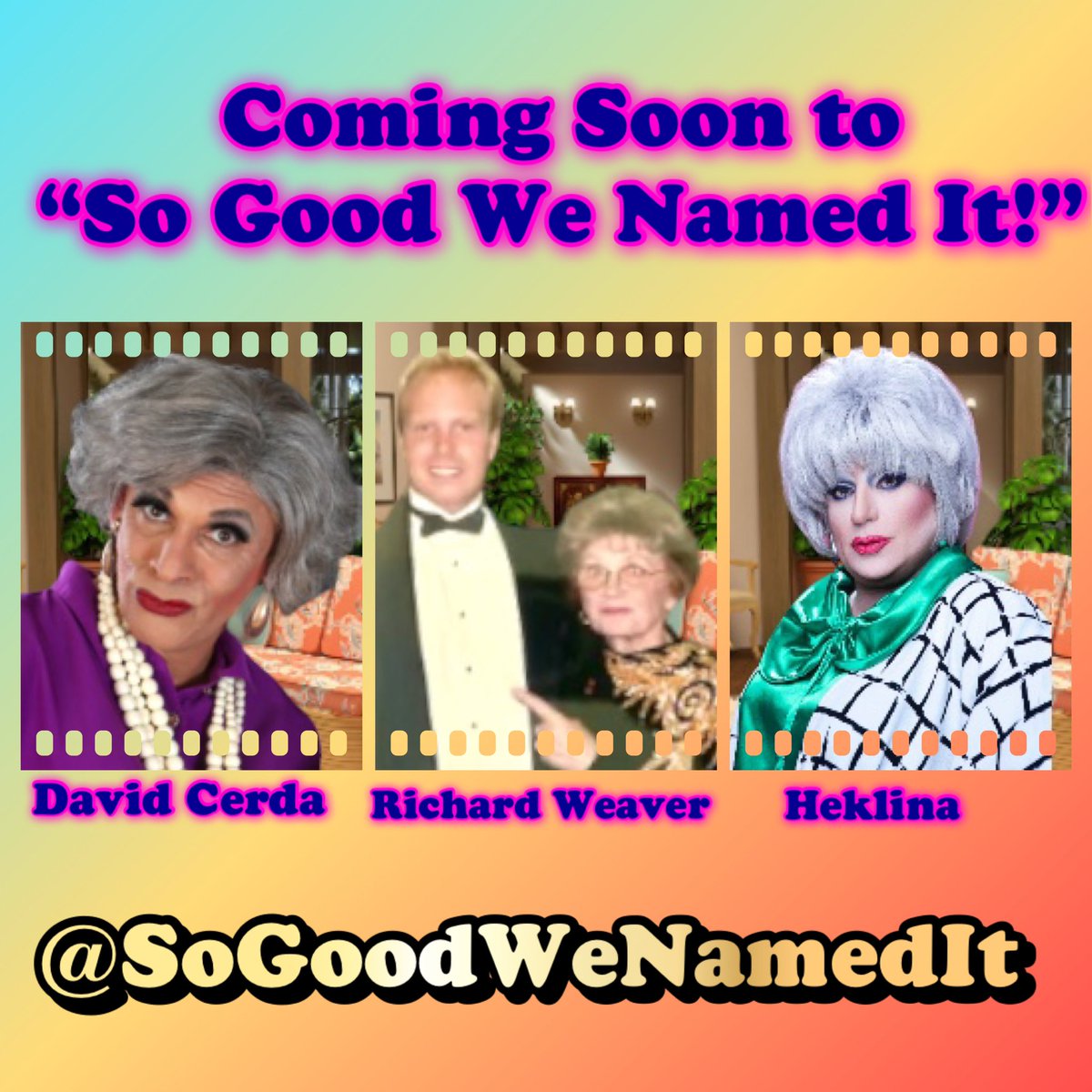Here’s a special sneak peek of some of our upcoming guests!

Both the Big Mean Bug Lady &amp; The Sap on Stilts!

That’s right! 2 Dorothys for the price of one! 

<a href="/Heklina/">Heklina</a> of <a href="/GoldenGirlsSF/">The Golden Girls Live!</a> &amp; <a href="/DavidACerda/">David Cerda</a> of <a href="/handbagtheater/">Hell in a Handbag</a> 

Also, Richard Weaver, Estelle’s former assistant &amp; friend!