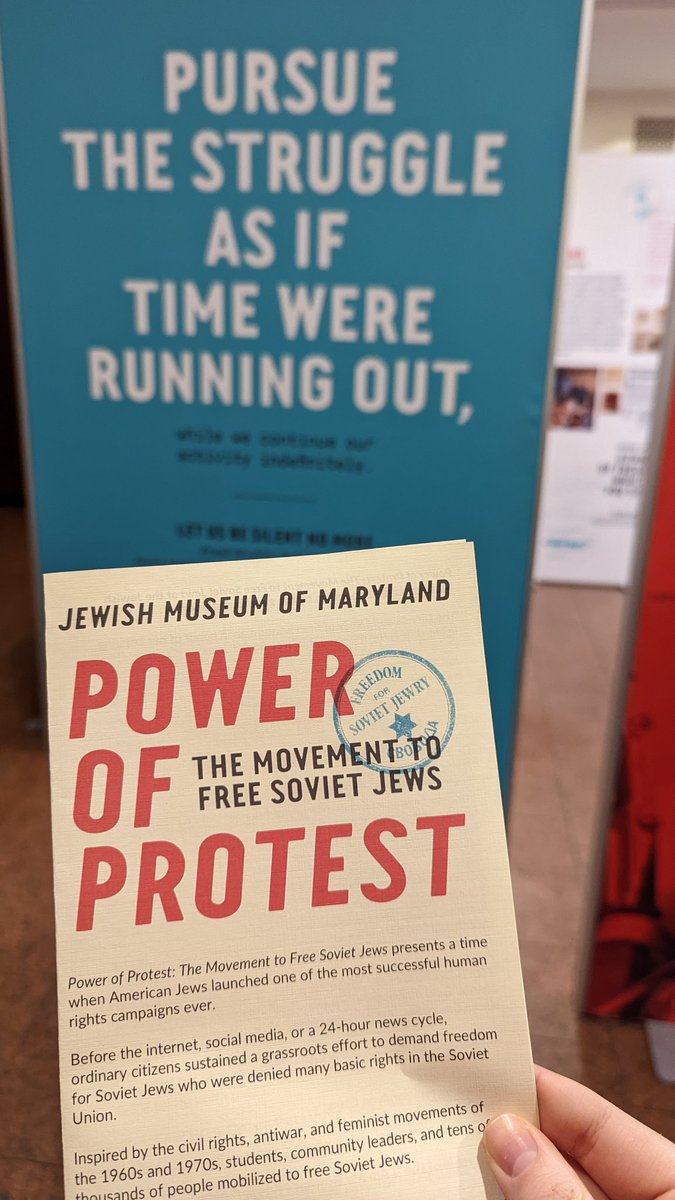 abbyfsnyder's tweet photo. Today, my @baltjc colleagues and I joined the @jewishmuseummd for the opening of their new exhibit, #PowerofProtest. It was extremely insightful -- go check it out! https://t.co/YlWsup8PqU