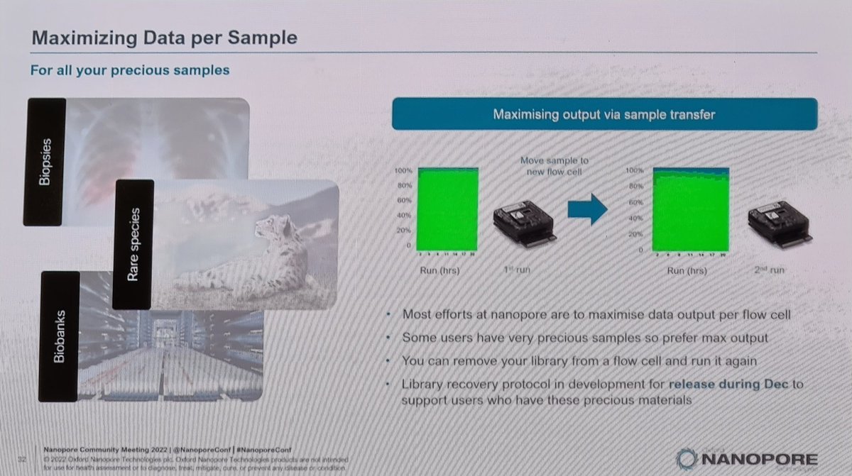 Amandatron89's tweet photo. Remove your library from a used flow cell and run it again! #nanoporeconf https://t.co/JuF0RU17LZ