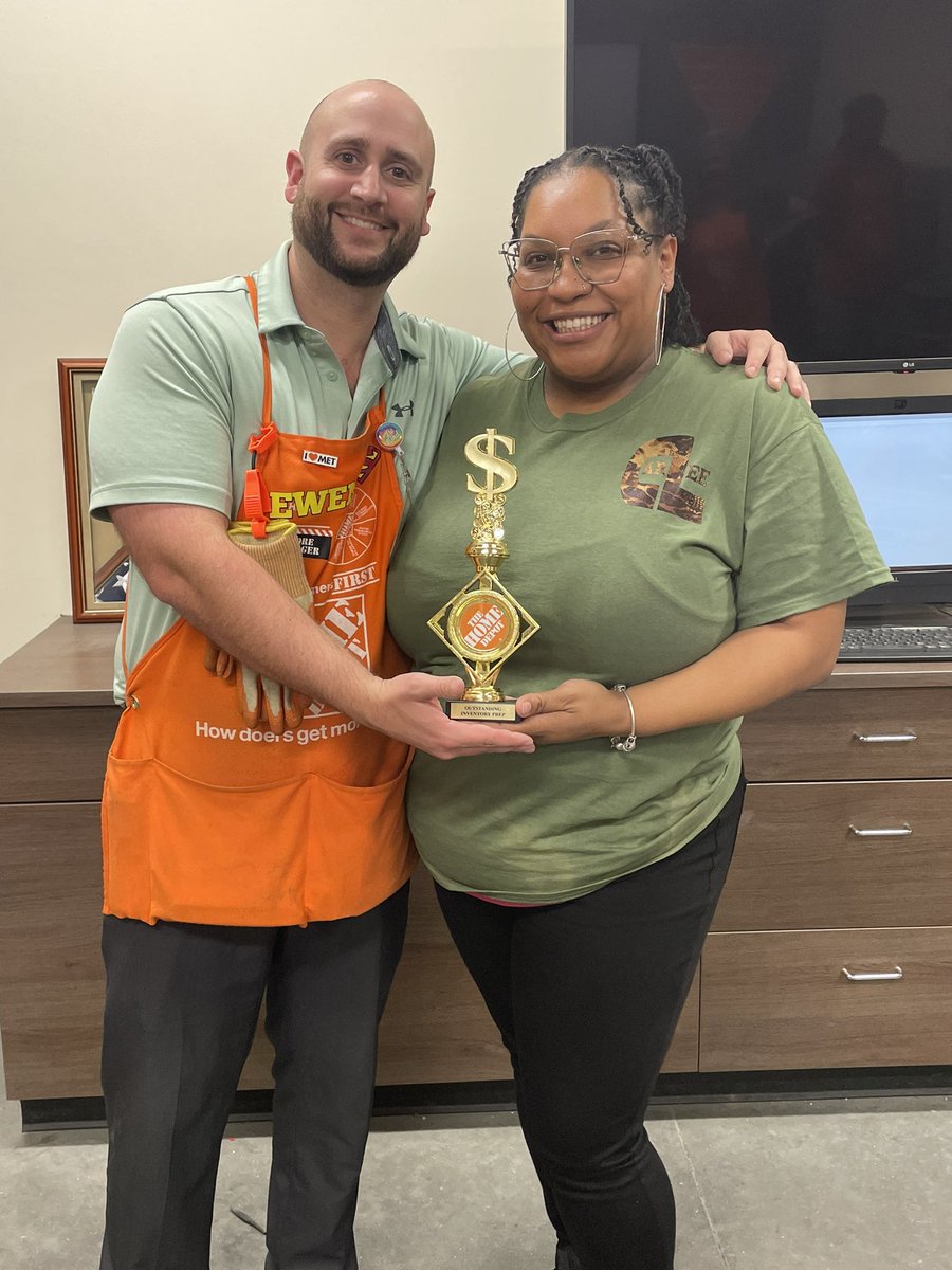 I am so proud of this amazing inventory prep team. They gave it there all and delivered an amazing inventory prep. The day was so smooth and we finished with 8 99’s. We received a trophy for an outstanding inventory prep. <a href="/Jacobhomedepot/">Jacob Lutes</a> <a href="/HDDistrict132/">Home Depot D132</a> <a href="/FavreKristen/">Kristen Favre</a>