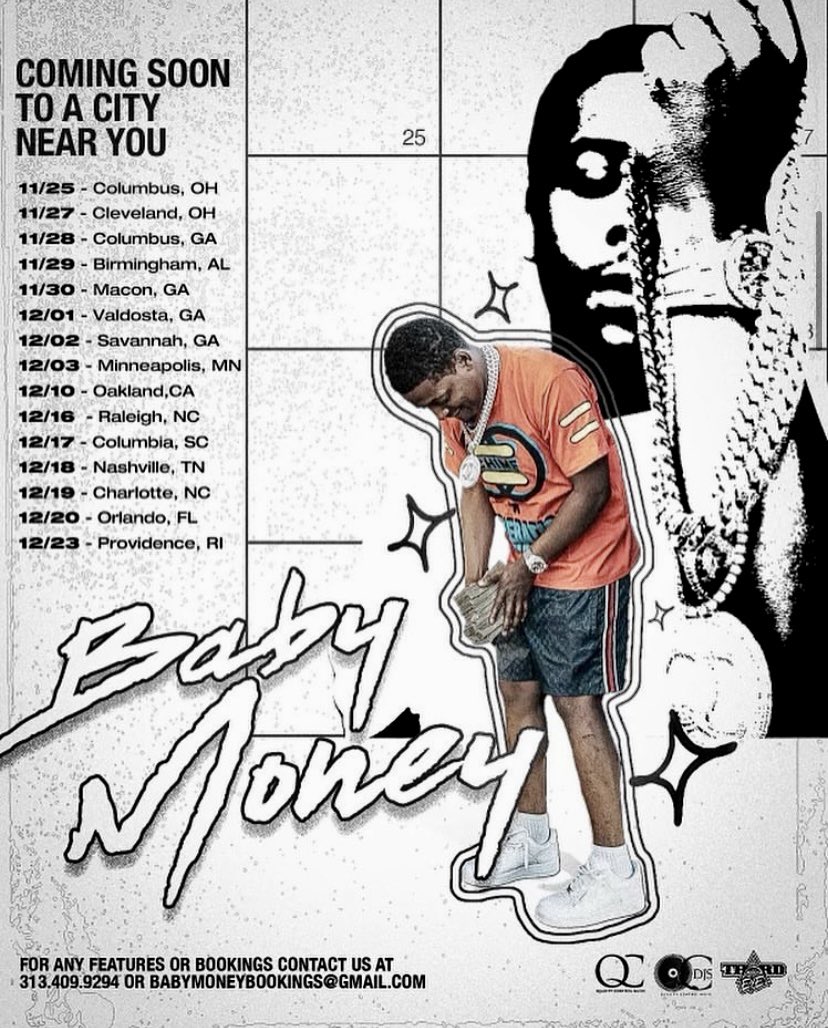 TellosMoney's tweet photo. next stop 12/10 OAKLAND, CALIFORNIA ๐ @moneyteam_baby #NewMoney is out now ๐ฅ๐ฅ #3G #QCtheLabel https://t.co/HncnS0Ni3P
