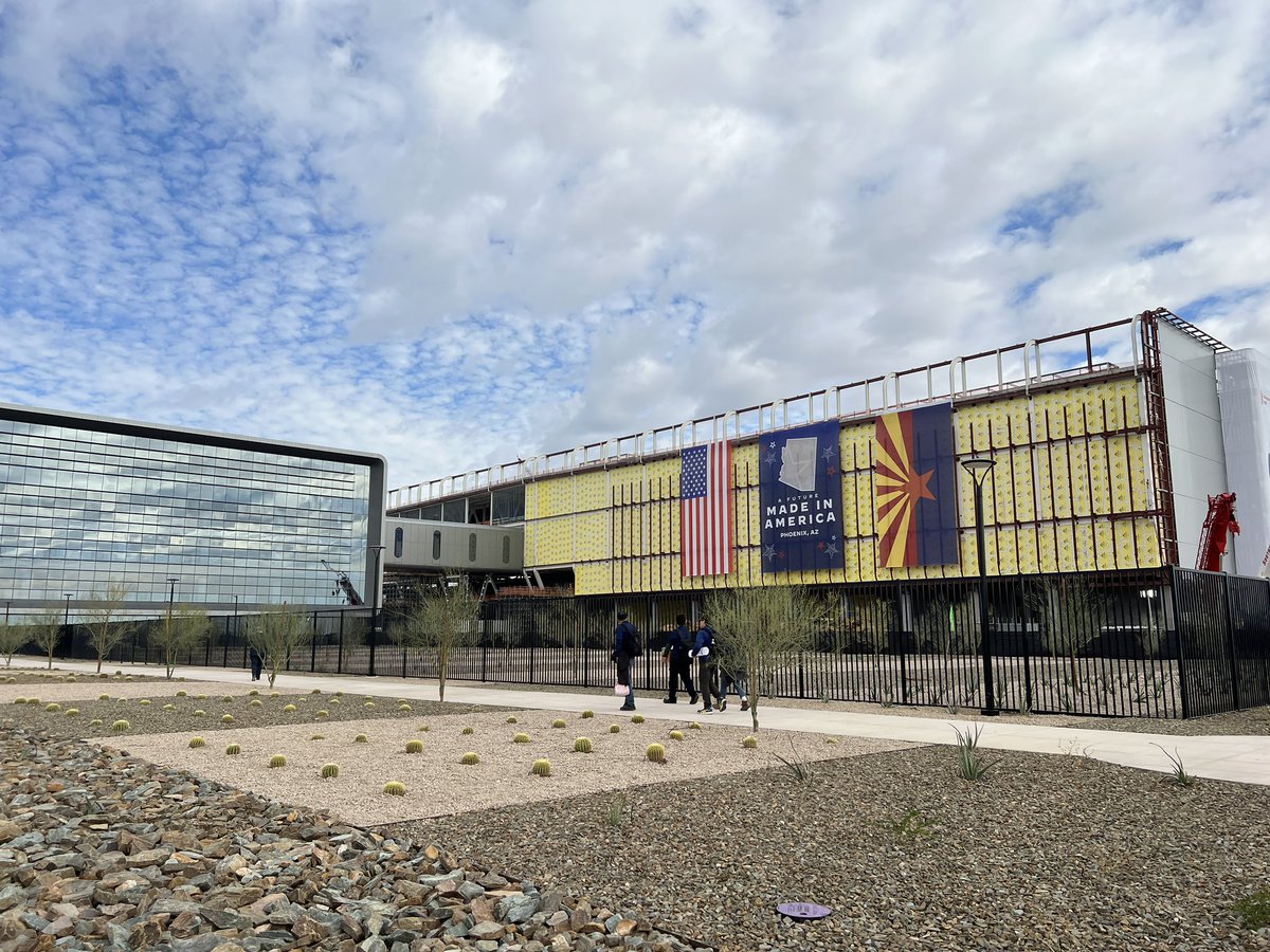 DougDucey's tweet image. If the years-long effort to bring TSMC’s high-tech chip manufacturing operation to Arizona wasn’t already the “deal of the decade,” its announcement that it would add a second fab, invest a total of $40 billion and create 4,500 jobs certainly seals the deal. #MadeinArizona