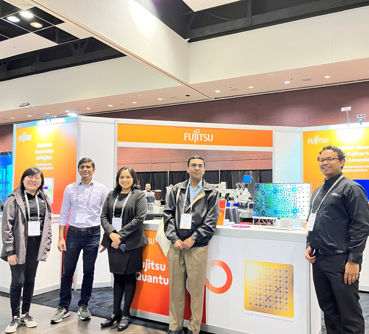 fujitsulabs's tweet photo. Day 1 at #Q2B22 Silicon Valley is fulfilled with
#quantumcomputing market insights! Stop by #Fujitsu booth to learn how Fujitsu teamed up with #RIKEN Research Institute to create Japan's first domestically produced quantum computer in 2023 spring.
#QCWare #DigitalAnnealer https://t.co/bt8pbFHD4P