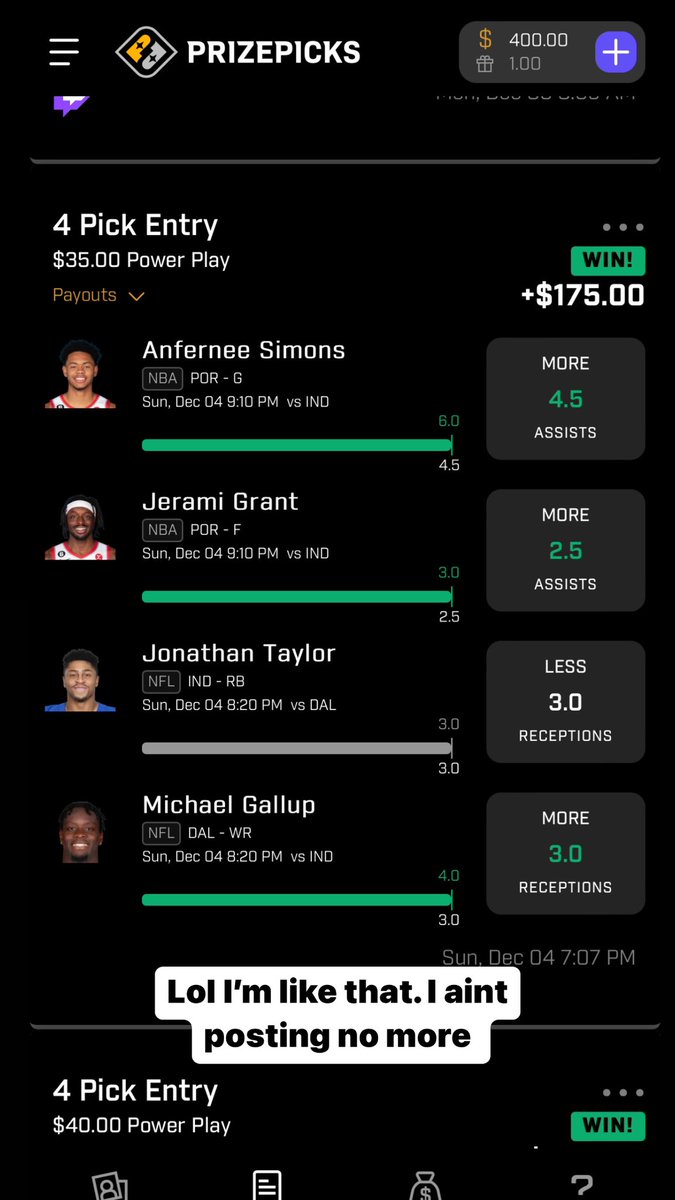 keezy47's tweet photo. NBA Prize pick wins from last night ! Y’all tune in for more ! https://t.co/AwD1mGFNkL
