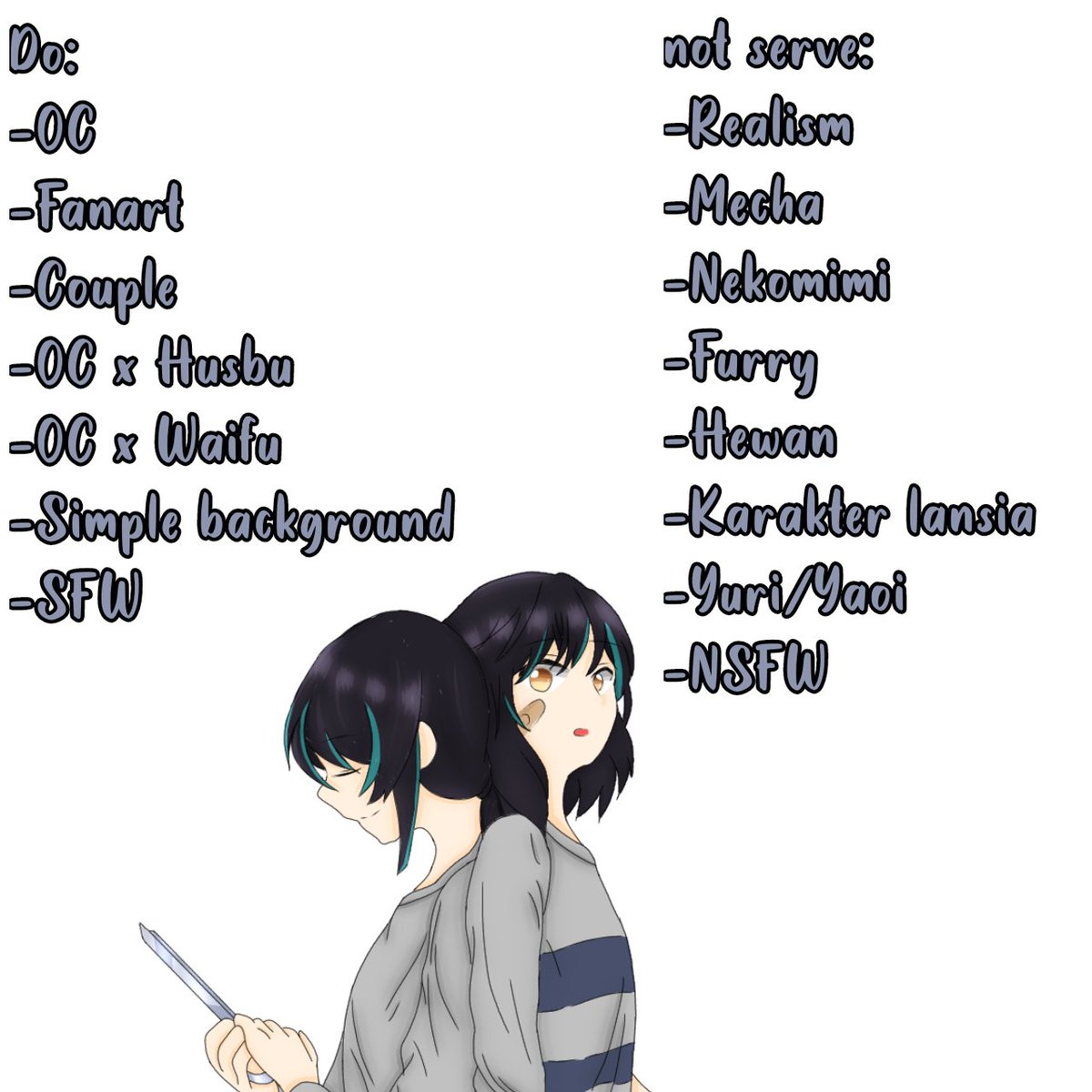 airinndes's tweet photo. Urgent Commission‼️
(IDN only)

Gwejh butuh uang buat beli kado hari ibu

Jika tertarik please DM @airinndes 

#commissionsopen https://t.co/zyeC5TM4fZ