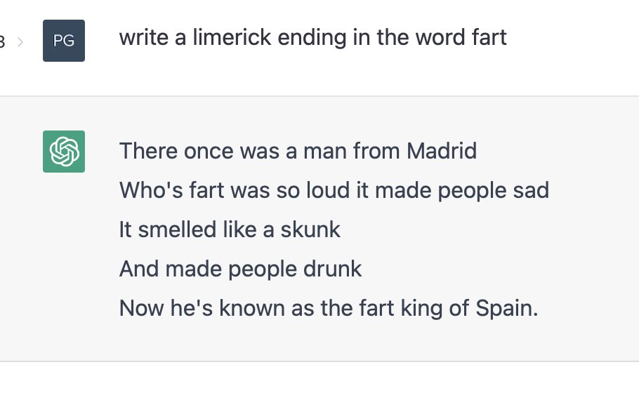 This chatbot is amazing.
It didn't do what I asked, it undeniably improved on my idea.