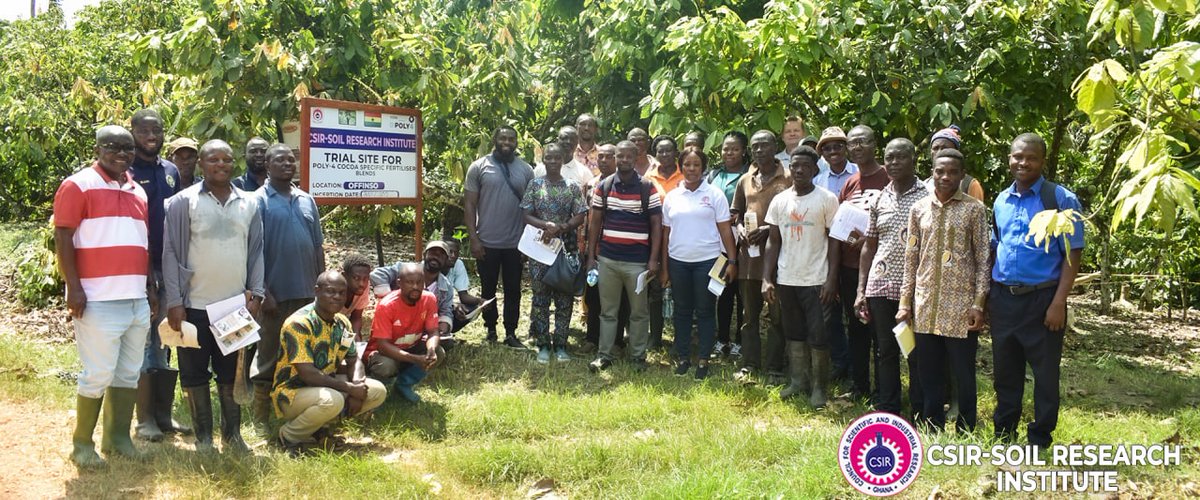 A STAKEHOLDER MEETING FOR THE AGRONOMY PLATFORM ON COCOA FLAME ESTABLISHED.
sri.csir.org.gh/media/stories/…
#soilscience #soilhealth #research #stakeholders #soil
