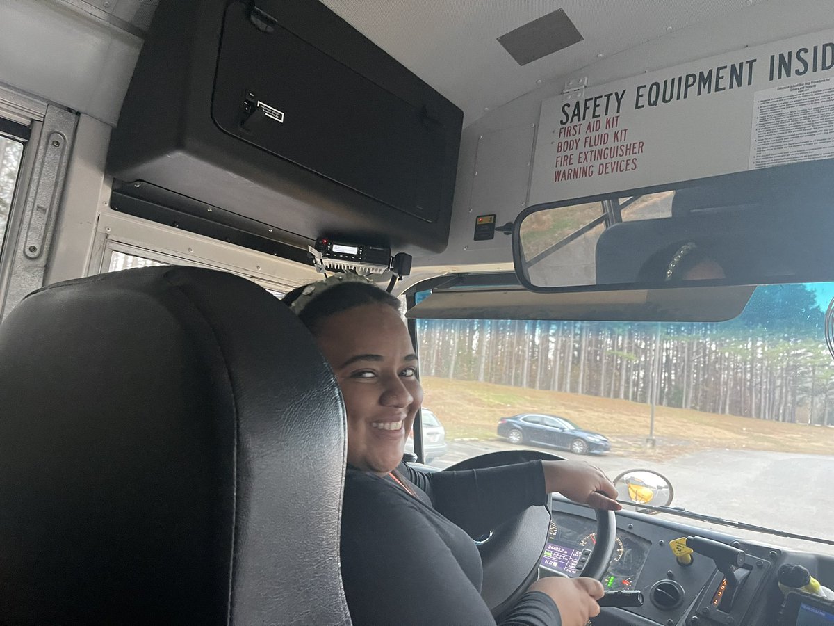 ChathamMiddle's tweet photo. Ms. Brower drove the afternoon route for Bus 79 today. It was her first route! Ms. Avery rode with her for support. Though it was a nerve wracking experience, it turned out fine. Ms. Brower handled it like a pro! ππ
#cantstopwontstop #cmsrams #onechatham https://t.co/VHBrI0FiyE