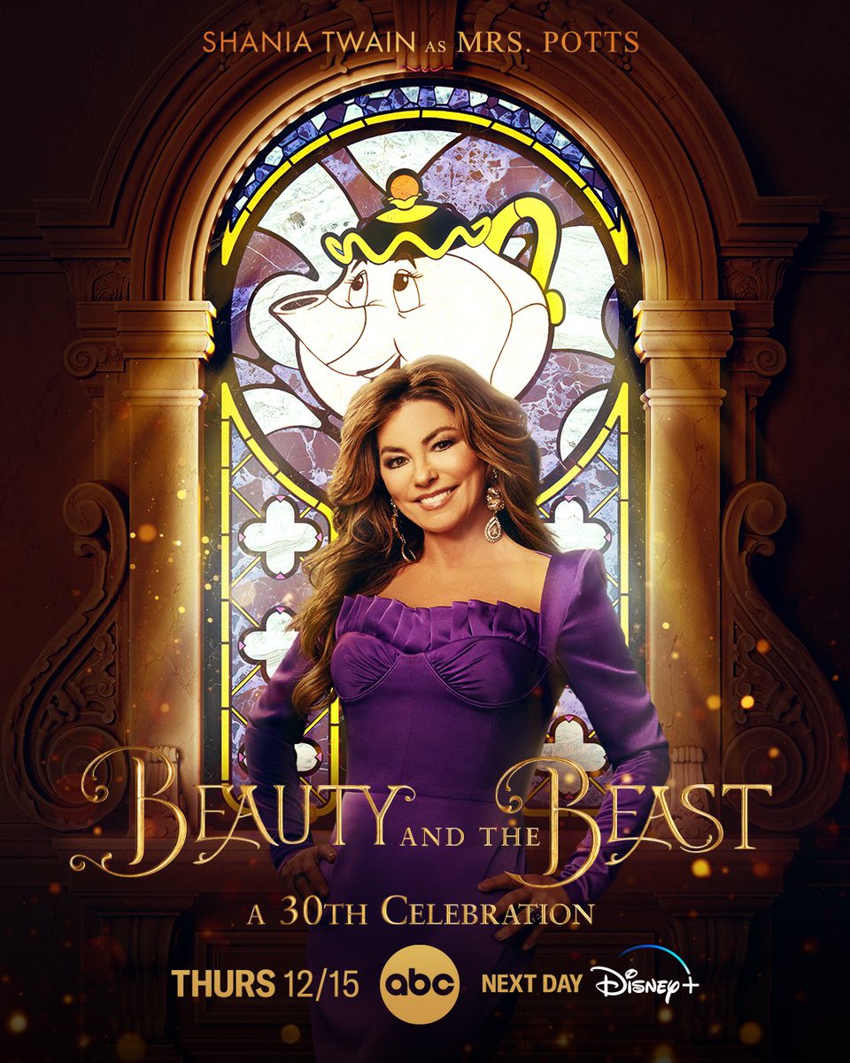 ShaniaTwain's tweet photo. A dream come true!!! 🥹🥹🥹 Join me for the #BeautyAndTheBeast30th, 12/15 on @ABCNetwork and stream the next day on @DisneyPlus. https://t.co/Fw0zhwaE8Z