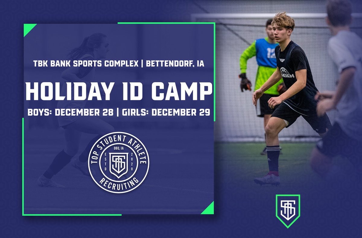 Registration is open for the TSA Recruiting Holiday ID Camp! Boys Camp will be on 12/28 and Girls Camp will be on 12/29.

Sign Up: tsarecruiting.com/camps