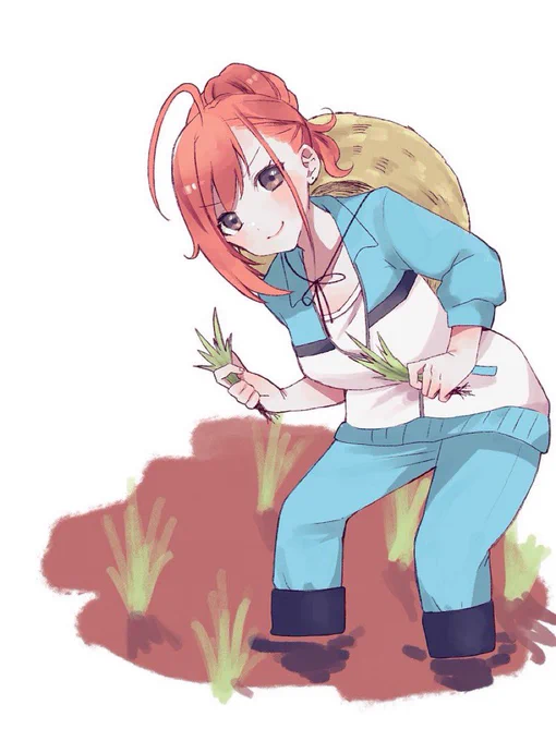 農業アイドル有栖川夏葉(嘘) #今年も残りわずかなので今年一番伸びた絵を貼る 
