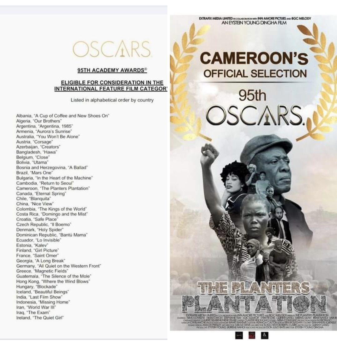 The Planter's Plantation is the first film from Cameroon to get to this stage at the Oscars.
#PROUDMOMENT!!!
#Theplantersplantation 
#Oscars2023 . 
#Isambile
#Cameroon .