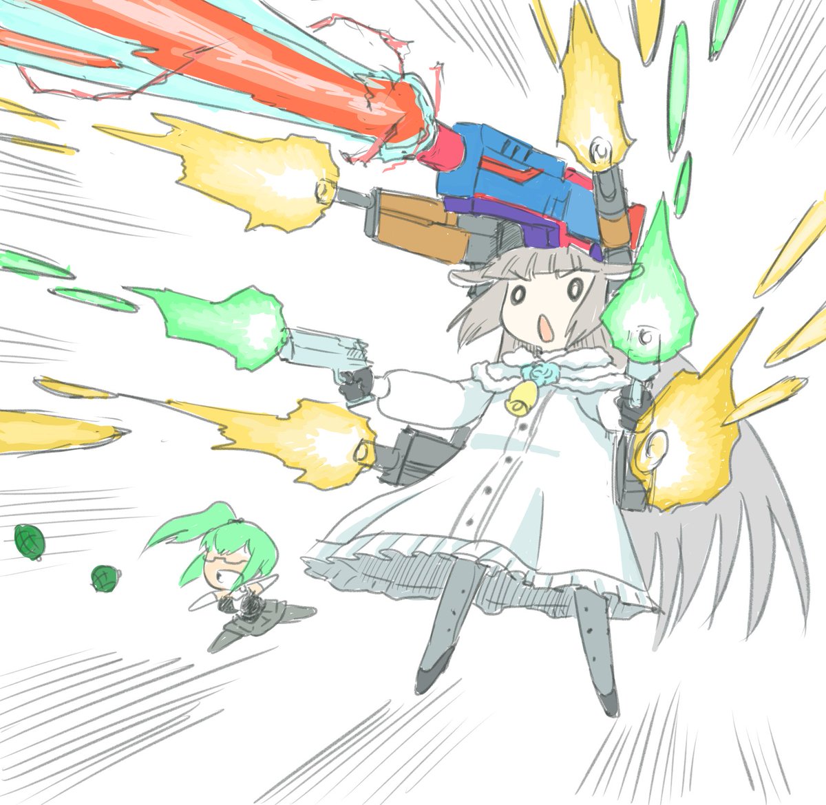 「#このタグを見た人は持ってる中で戦闘力高そうなの晒せ 」|じゃばのイラスト