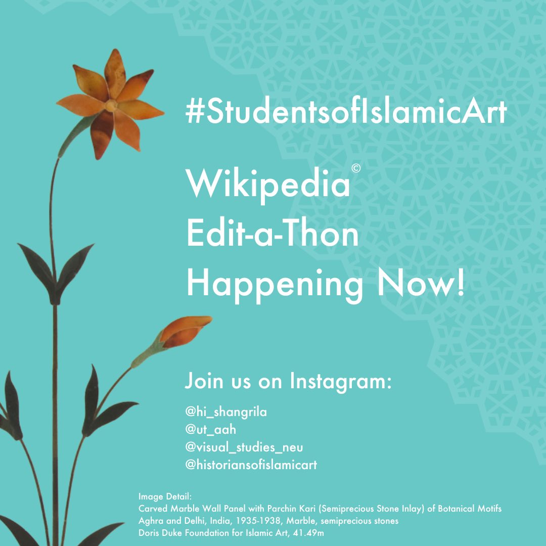 #StudentsofIslamicArt Wikipedia edit-a-thon just launched! #NEU students handled it #LikeAHusky