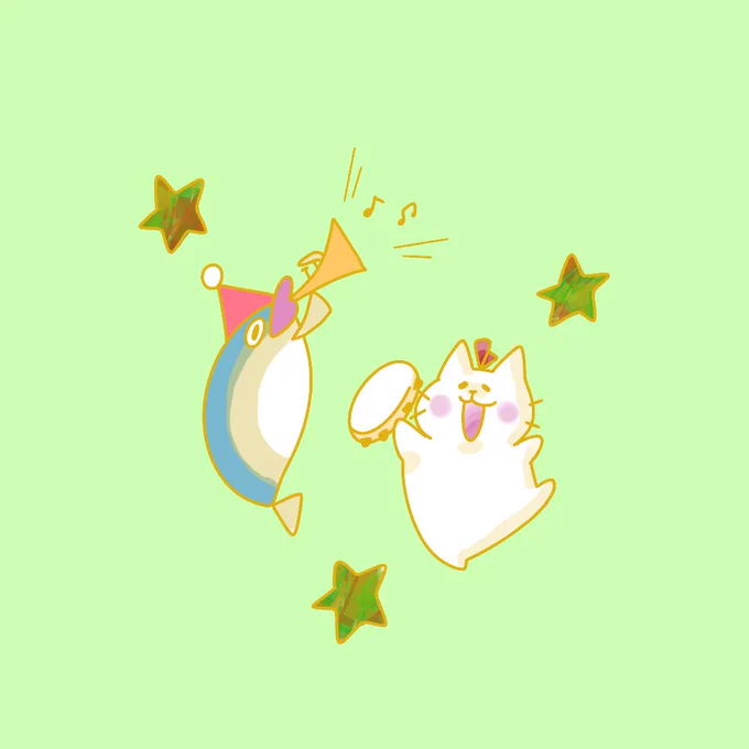 もういくつ寝ると〜!クリス〜マス〜とお正月〜!つまり〜大型連休〜!働きたく〜ない〜!#イラスト #音の日 #師走 #猫イラスト 
