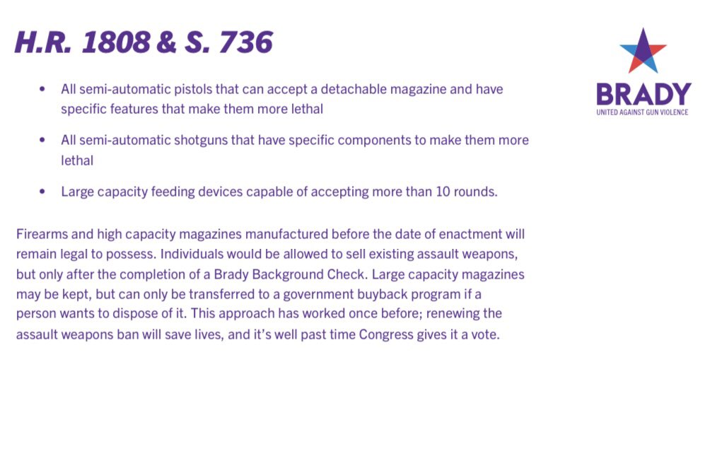 We have until 12/31 for Senate to pass the Assault Weapons Ban. Please consider calling your senators and asking them to vote for S.736. wemarchfourth.org/find-your-sena…