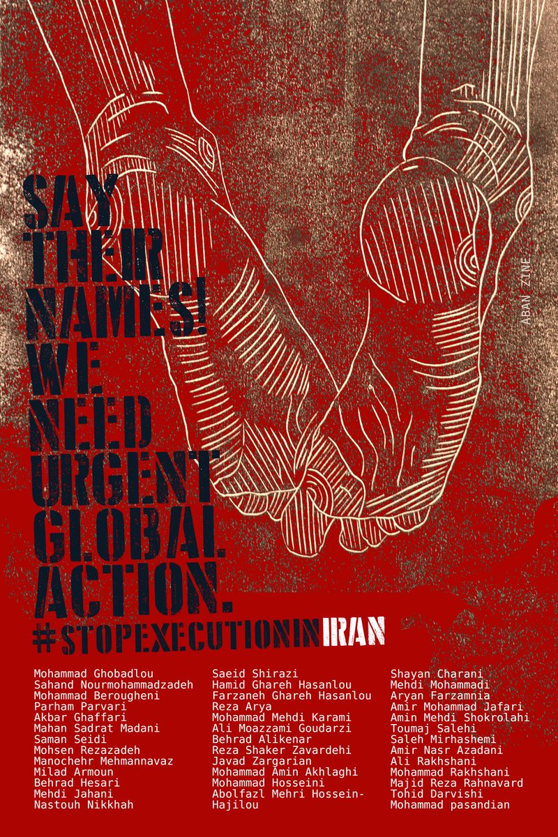 After more than 70 days of #IranRevolution, the lives of hundreds of protesters are in danger in prisons of the Islamic Republic regime. The government plans to execute some of them soon; Another crime as usual.
#SayTheirNames, We need urgent global action.
#StopExecutionInIran