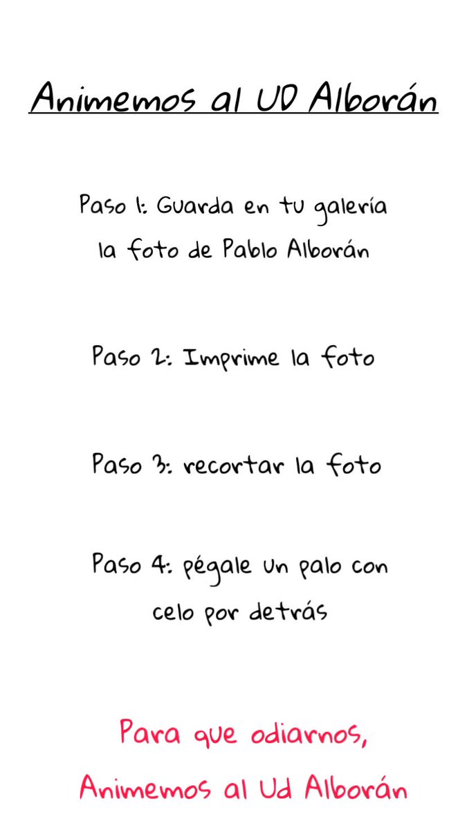Albaidafc's tweet photo. para que discutir.
#animemosaludalboran https://t.co/eMswMZWxEq