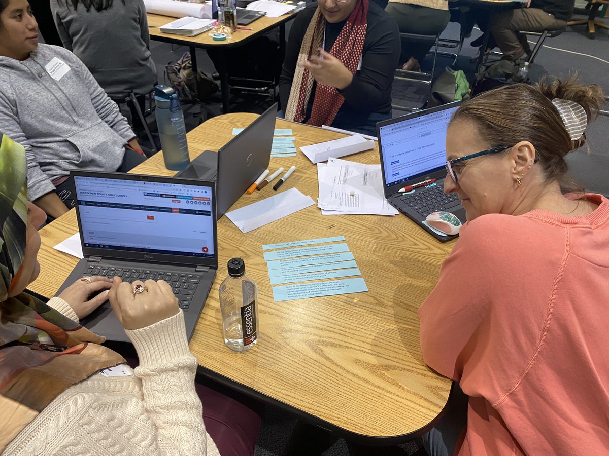 mrsthewlett's tweet photo. @MCPSDELME, Great day with @SupportEduc & @BriggsChaneyMS @WTPagePenguins @galwayprincipal staff engaging in learning of how to better support our emergent multilingual learners. We can get them talking & engaged w/ various strategies that promotes language usage at high levels! https://t.co/CrLrn07WRW