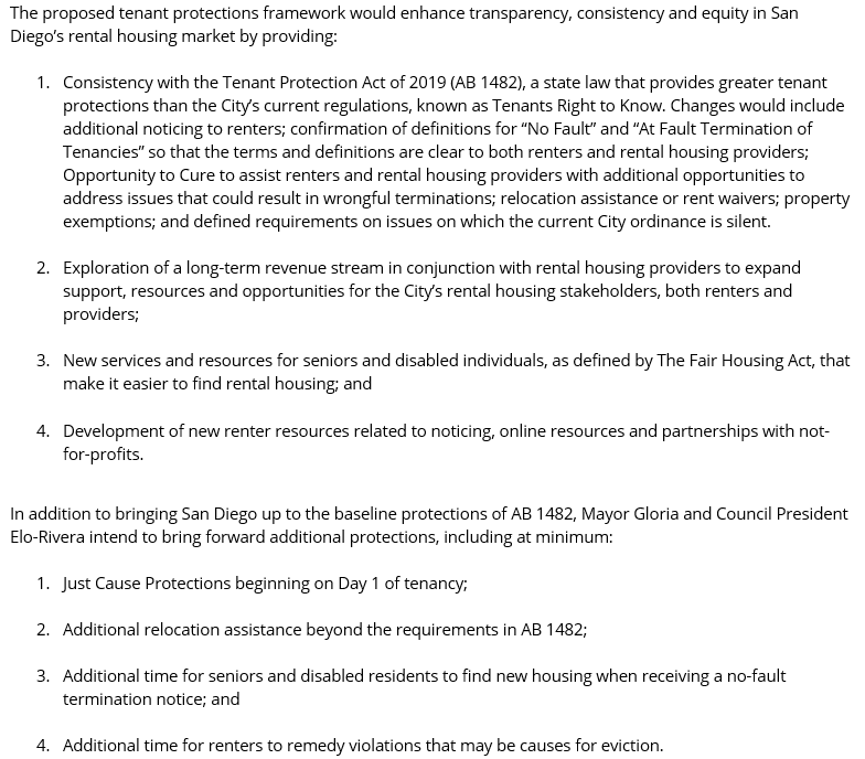 🧵Mayor @ToddGloria and Council President @SeanEloRiveraD9 just unveiled a proposed framework for increased tenant protections in @CityofSanDiego. Here's a breakdown of what they are pitching. 👇🏠