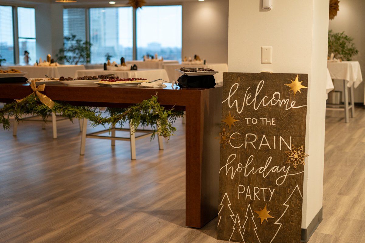 CrainComm's tweet photo. Our holiday celebrations kicked off with our Detroit HQ office party earlier today! We're happy so many people were able to join us to enjoy great food and even better company. Cheers to the holiday season! #wearecrain #crainteam https://t.co/l0CqcOqE2h