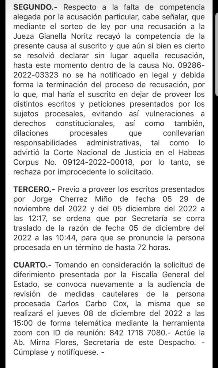 Renato González (@renatogp75) on Twitter photo 🚨 ALERTO <a href="/CJudicaturaEc/">Consejo de la Judicatura</a> el Dr. FRANCISCO ANDRÉS MENDOZA VÉLEZ, reconoce que fue negada la recusación contra la Jueza Noritz, pero so pretexto que no le comunican, muy ágilmente pretende instalar audiencia en caso DECEVALE, lo que pondrá en riesgo la recuperación de los 291 MM. 🚨 ALERTO <a href="/CJudicaturaEc/">Consejo de la Judicatura</a> el Dr. FRANCISCO ANDRÉS MENDOZA VÉLEZ, reconoce que fue negada la recusación contra la Jueza Noritz, pero so pretexto que no le comunican, muy ágilmente pretende instalar audiencia en caso DECEVALE, lo que pondrá en riesgo la recuperación de los 291 MM.