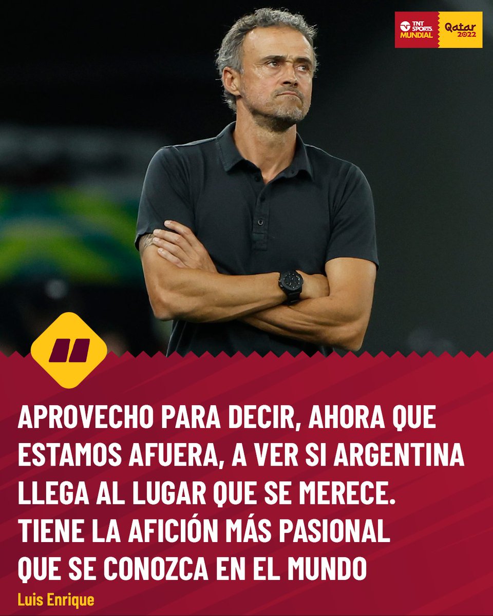 Luis Enrique 🇪🇸🤝🇦🇷 Argentina

Cuánta razón...