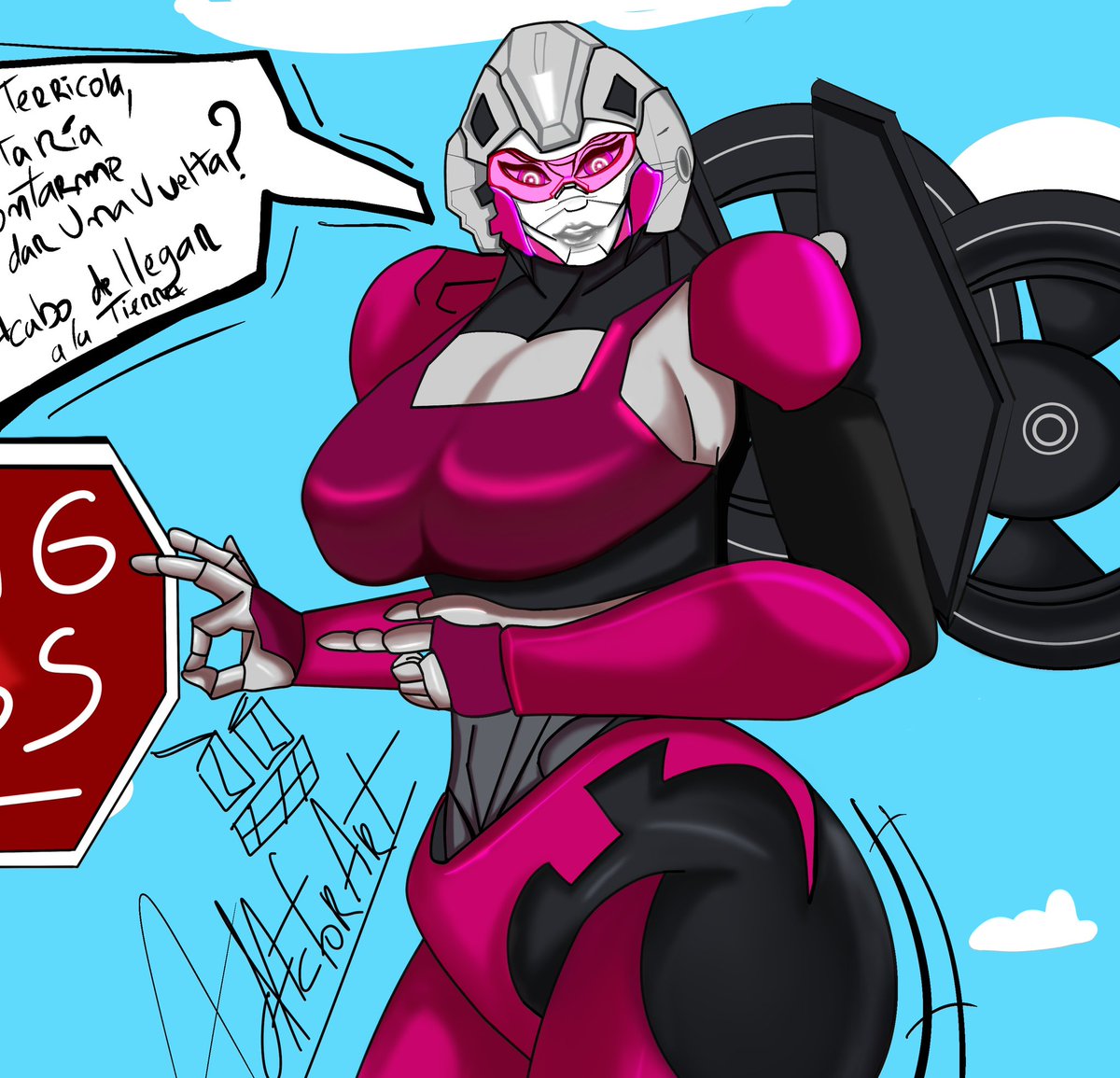 adactorart's tweet photo. Parece que me va a succionar el np o dejar seco, ojos asesinos xD #autobots #arcee #AdActorArt #rule34 #rule34 #nsfw #hentai https://t.co/b5edAbwS4w