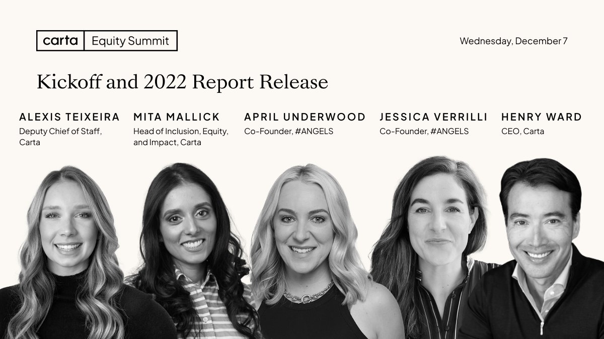 cartainc's tweet photo. Tomorrow! @henrysward kicks things off before we catch up with @jess and @aunder from @HashtagAngels. Next, @alexisttweets will discuss equity report findings with @MitaMallick2.

It’s not too late to join us at the Carta Equity Summit: 
🔗👉 https://t.co/FGqoVdcSMN https://t.co/uZj1xxOT9J