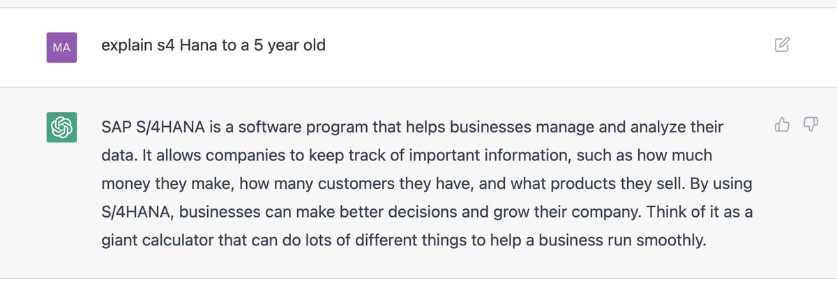 whysaicode's tweet photo. Explain S4 Hana to a 5 year old https://t.co/ugKATGj4sk