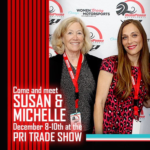 DPMNextGen's tweet image. We are so excited to announce that our Founder Michelle Della Penna and Acting Executive Director Susan Lucas-Conwell will be at the PRI Trade Show December 8th- 10th!! 
#womeninmotorsport #foundation #opportunity