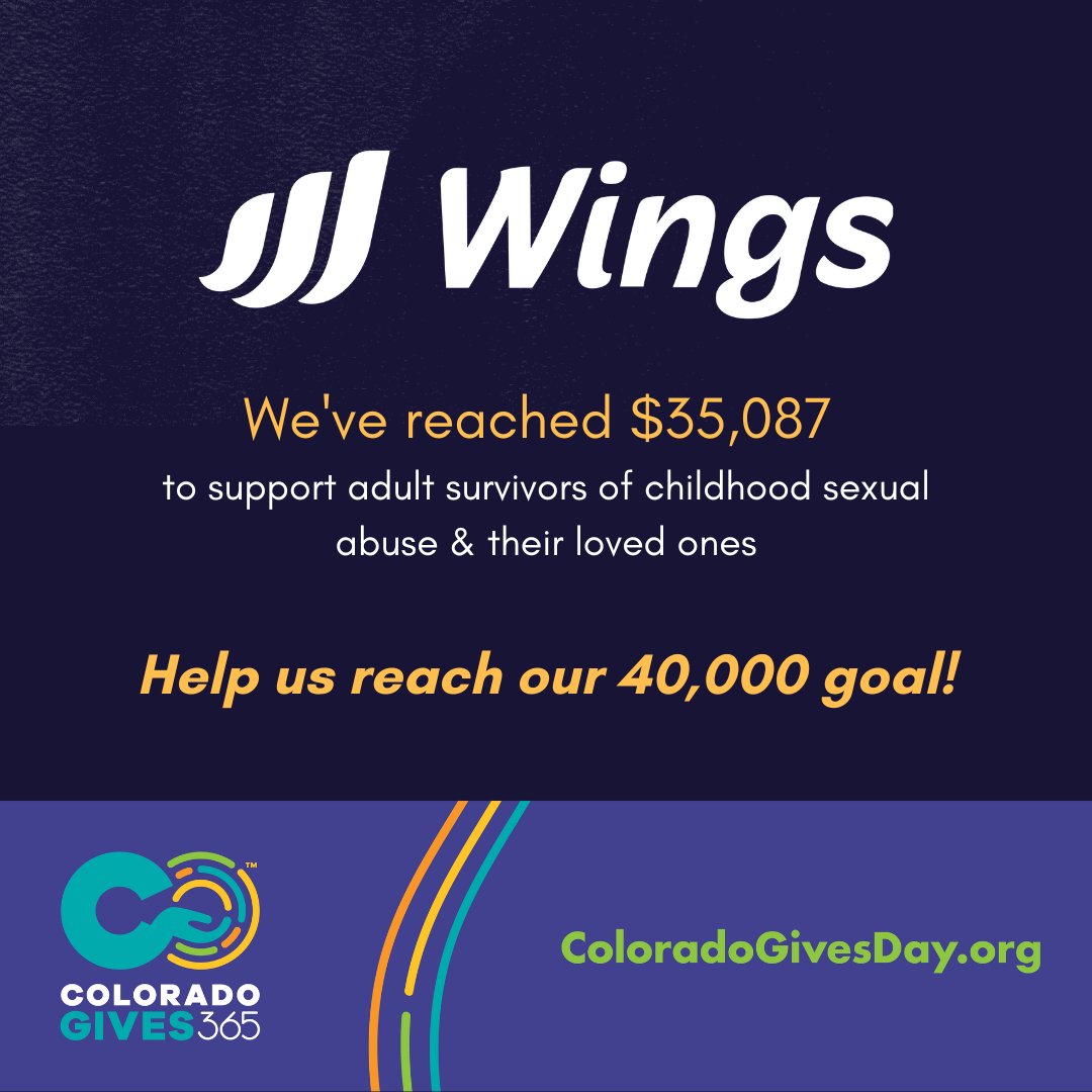 There is still time to give this #ColoradoGivesDay! 
Donate here: coloradogives.org/donate/WingsFo…
Read our fundraising update here: wingsfound.salsalabs.org/co-gives-2022-…
#ColoradoGivesDay2022 #ColoradoGivesDay #WingsFoundation