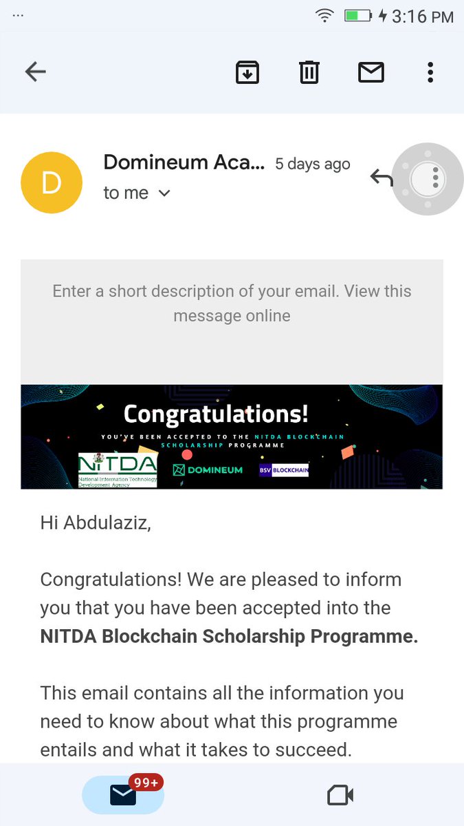 ABDOULAS001's tweet photo. @NITDANigeria it's great honor to be selected as part of the nitda scholarship block chain (abdulazizbalasambo) https://t.co/yjKpG55yDO